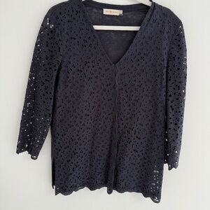 Navy eyelet Tory Burch tunic
